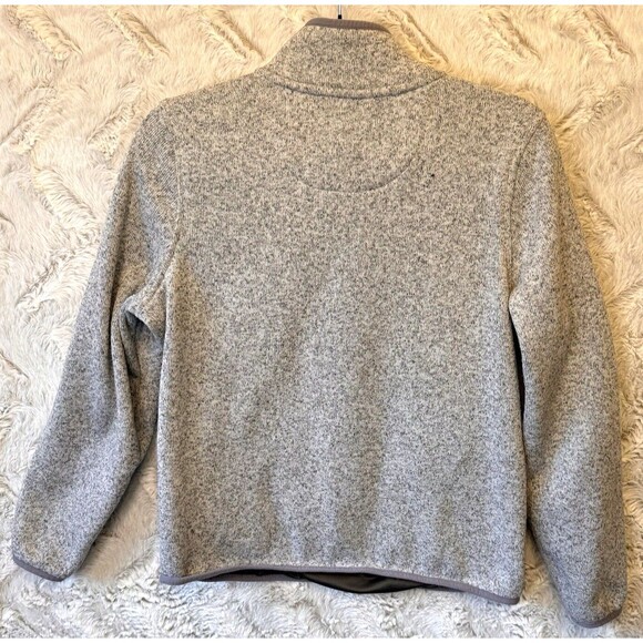 L.L. Bean Sweater Sweatshirt Women’s Small Fleece Pullover Pewter Heather Gray - Picture 3 of 10